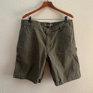 Carhartt Relaxed Fit Cargo Shorts Hiking Outdoor Camping Farm Chore Green 40
